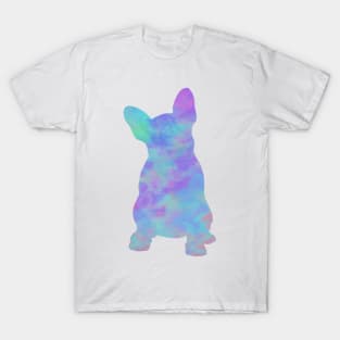 Rainbow Pastel French Bulldog Sitting T-Shirt